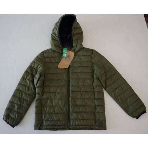Gap Kids Sz S (6-7) Olive Green Recycled Lightweight PrimaLoft Puffer Jacket - Picture 1 of 10